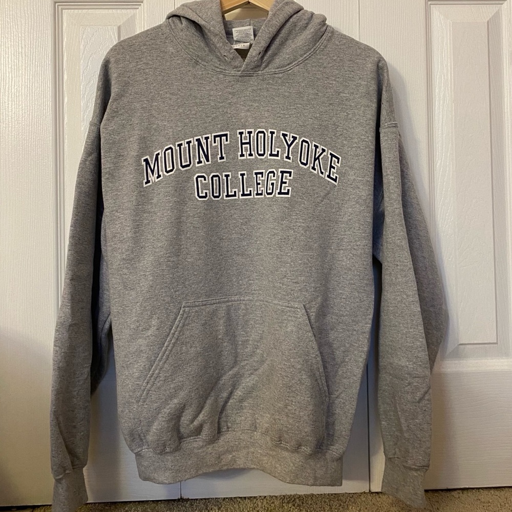 Grey college hoodie